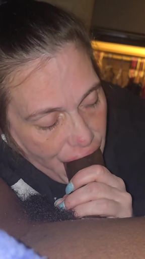 Baby blue nails stepmom sucks black cock amazing gumjob   Clip 1