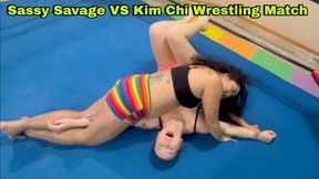 Sassy Savage VS Kim Chi Wrestling Match: Loser Kisses Winner’s Muscles!