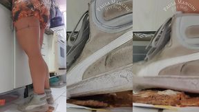 sneakers crush food