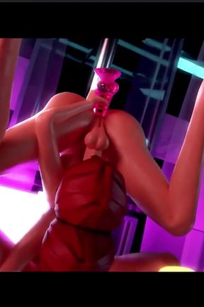 Futa V Jerks Herself off and Cum Explodes, Futa Cock D.va Fucks Her Tight Holes and Cums