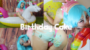 Birthday Cake Kawaii Blowjob and Mukbang