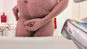 Wanking in the Bathroom