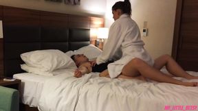 First I Fuck My GF and Then Her Friend - Cum Inside Their Pussies