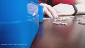 Hiding from Giantess on desk