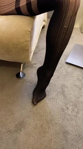 I Torn My Tights to Reach My Wet Pussy!