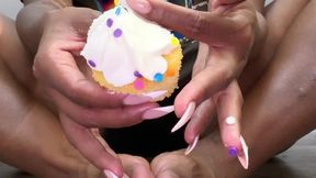 Messy Cupcake Crushing & Sole Rubbing