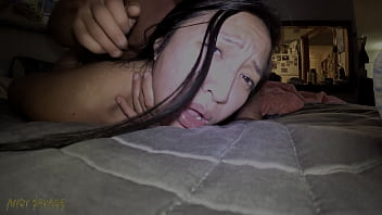 POV Messy CREAMPIE with Big Ass Asian Girlfriend