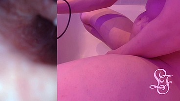 Endoscope POV inflated Bladder - Pissing in the Bathub