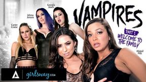 GIRLSWAY Abigail Mac Is Gangbanged Deep By A Vampire Coven