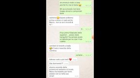 Cuckold scopre tradimento Moglie milf zoccola su whatsapp mentre lei è al club dialogo italiano