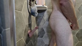 Bear Dildo Play - Fuck Me in the Shower