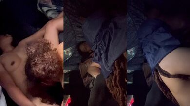 Eating her pretty pussy in the car with that big ass