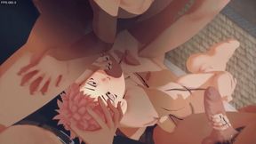 Jujutsu Kaisen Yaoi - Yuuji Itadori in a Orgy