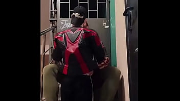 Young Scallyboy sucks by Big Chav Red handsome and powerful Man