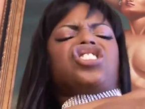 Sexy black petite loves big dick in pussy in mouth...cum in mouth
