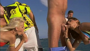 Sahara Knite and Boroka Balls Blow a Couple of Guys on a Boat