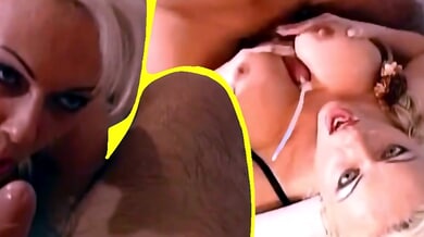 Busty blonde German beauty Kelly Trump shares a passionate vintage-era moment with her Italian lover through deep rhythmic titplay ending in a warm cumshot