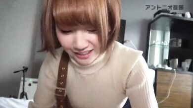 Platinum beauty takes sloppy Japanese blowjob POV raw amateur