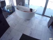 Sexy Stud Interrupts His Roommates Bath To Fill His Bubble Butt
