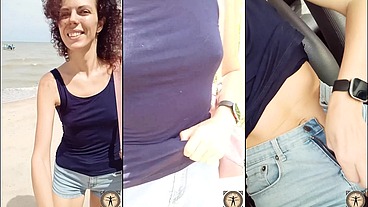 Bra and pantiless in public