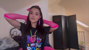 Zara's Sultry '80s Jerk off Instruction 4K POV Neon Seduction Awaits!
