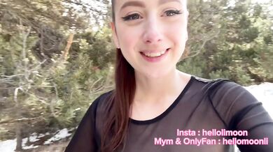 Busty French Teen Kneels Sucks Huge Cock Forest Sloppy Facial Gush
