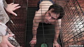 Tattooed Karma Rx pounded in her white stockings