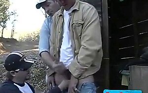 Dads Public Handjob Group Session Outside