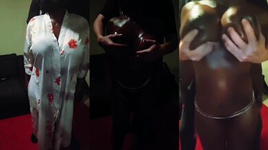 Warning: Huge Black Boobs Caught On Tape