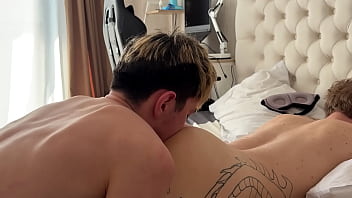 No32 part 1 cute guy sucks his friend'_s big dick and then sits on it