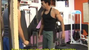 Muscle boy fucked at the sport club