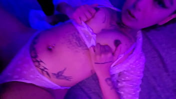 Cute Alt Teen fucks lucky guy and ends with her mouth filled with creamy cum!
