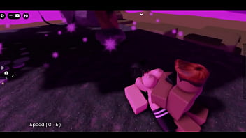 Black stud fucks busty white slut in intense Roblox session