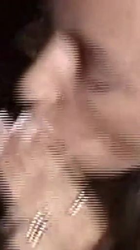 Smiling Brunette Flashes Big Tits and Sucks Throbbing Cock