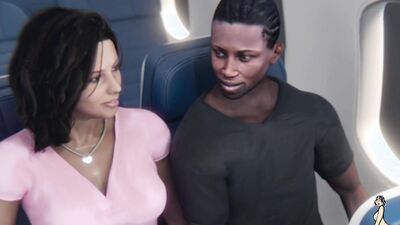 Sexy Latin MILF gets pounded hard in a plane ride - Big ass, 3D cartoon porn