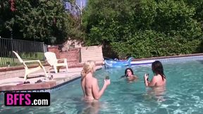 BFFS - Keisha Grey And Her Naughty Girlfriends In Bikini Get Wild In Hot Summer Day By The Pool
