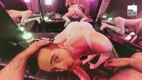 Horny Axel wrecked and POV fisted mercilessly deep throat big cock raw