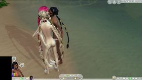sims 4 futas shemales fun in the beach