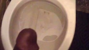 Big, Fat, Uncut Cock: Black Man`s Hot Cumshot & Piss Shower