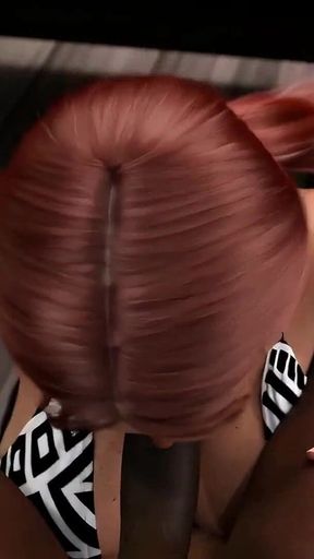 In Security: Silly Girl with Big Tits and Ass Is Sucking off Mr. Big Dick Boss Man in His Office - Episode 7