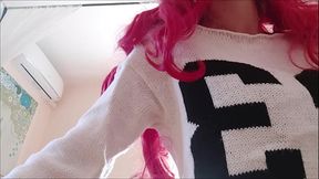 ChantalChannel - feet, pantyhose and red wig