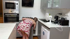 He Roughly Fucked My Hairy Pussy Right in the Kitchen