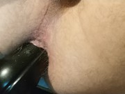 Big black butt plug doesn't fit my ass yet