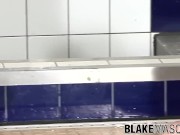 Handsome British amateurs foursome fucking at the pool
