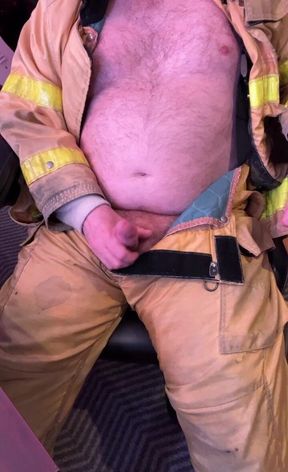 Cum on Fireman Turnout Pants