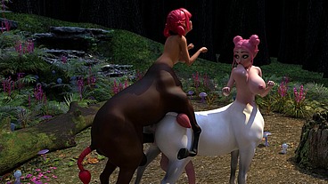 Centaur Things 1 - A Futanari Centaur Visits A Fairy Princess To Learn About Breeding!