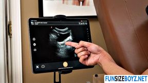 Watching my doctor’s dick inside my ass on the monitor