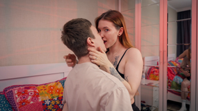 The cuckold :Kissing in my bedroom while you