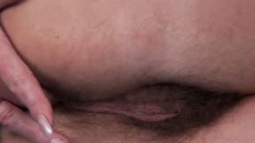 ”Gilf fingering her own butt & cunt”