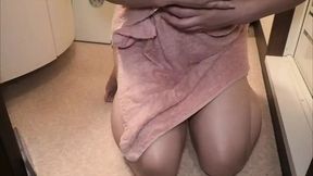 I masturbated shamelessly with a bath towel on.